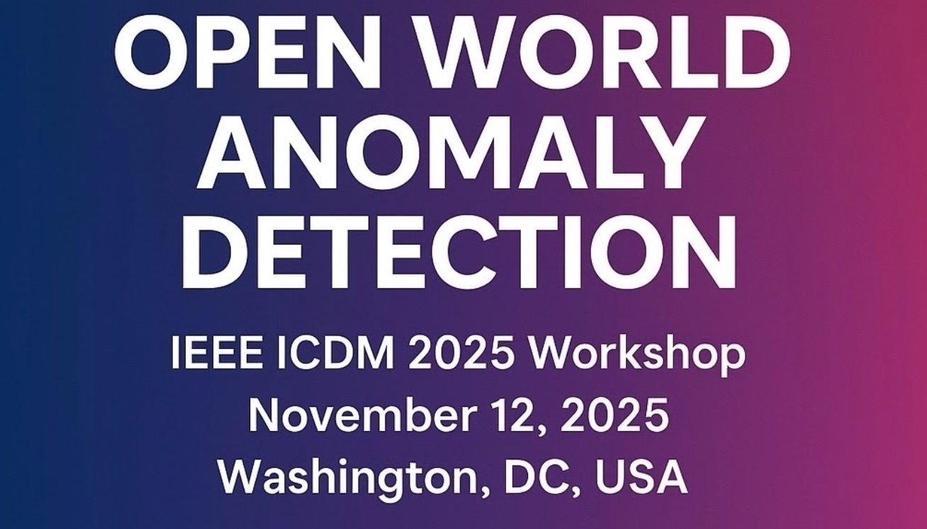 Open World Anomaly Detection workshop banner, IEEE ICDM 2025