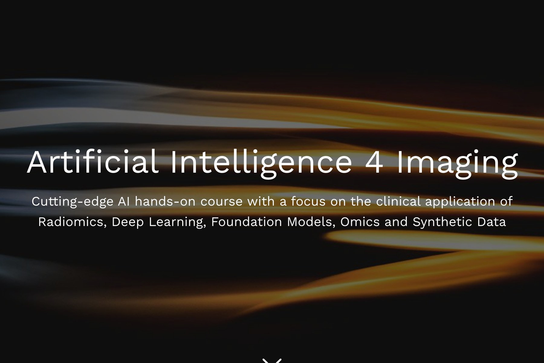 AI4Imaging banner: Artificial Intelligence 4 Imaging hands-on course