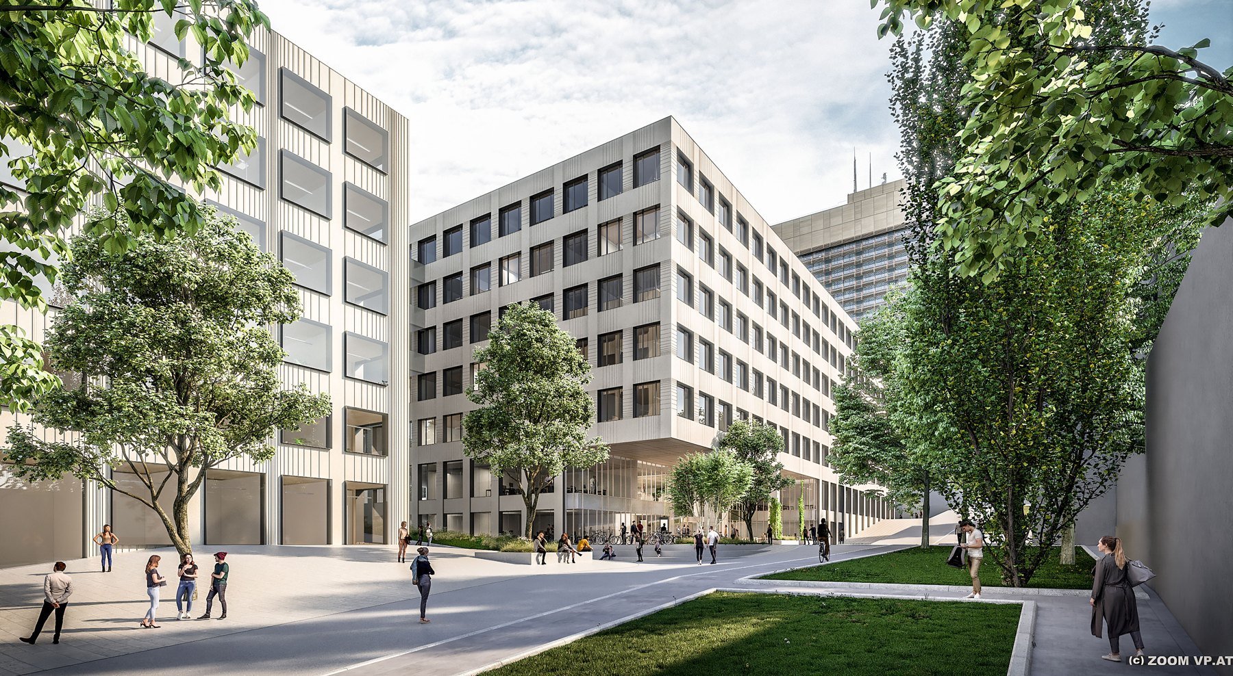 Rendering of the new Center for Translational Medicine on the MedUni Campus AKH